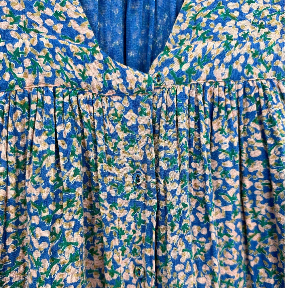 Mirth Pueblo Maxi Caftan Dress Handmade Gauze Cotton Cottagecore size XS - Picture 5 of 11